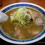 煮干中華 あさり -  『肉煮干しそば』　\870円　+　『ごはん』　\100円