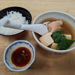 大衆割烹 三州屋 - セット鳥豆腐［480円］、ごはんおかわり（軽め）［無料サービス］