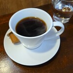 キッチン ブルー グローブ - ホットコーヒーのアップ