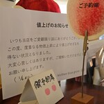 キッチン ブルー グローブ - あら？、年明けから、値上がりの案内