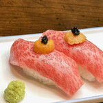 生肉専門店 焼肉 金次郎 - ウニとろ握り
