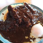 くいしん坊 - ブレンドとんかつカレー（大盛り、温玉トッピング）
