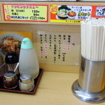 麺屋 達 - 2014年5月31日(土)　カウンター卓上