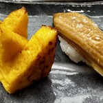 築地寿司清 - 焼玉子と煮穴子❗️