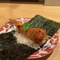 鮨トキドキ串 海老虎 - 海老虎巻き。