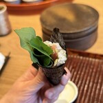 すし処 ひさ田 - ⑳南鮪(ミナミマグロ、別称:印度鮪)ネギトロいぶりがっこ&ルッコラ巻き