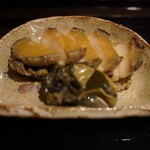 小笹寿し - あわび酒むし すみませんピンボケです(^_^;)