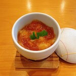 277802020 - 毛蟹の茶碗蒸し　里芋入り