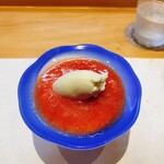 美味いもん屋 わ多なべ - ジャージー牛アイス　いちご添え