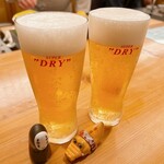 食 乃口 - 生ビールは、アサヒスーパードライ☆
                                最初の提供から、なんだかアットホーム◎