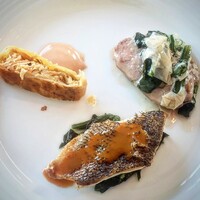 オリゾンテ - 鮭と野菜のパイ包み・メバルのポワレ・合鴨ロースと湯葉のあんかけ