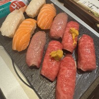 黄金出汁しゃぶと江戸前寿司 肉のあさつ 梅田お初天神店 - 