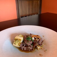 囲炉裏と日本料理 松風庵 - 飛騨牛と白菜のロースト、すき焼き仕立て