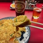 南海飯店 - エビの玉子焼き断面