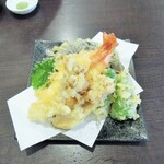 奥出雲 そば処 一福 - 天ぷら盛り合わせ