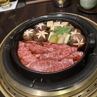 焼肉 銀座コバウ 特別室 - 神戸牛すき焼き