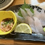 さかなの台所 オリエンタル - 皮ハギの薄造り 780円