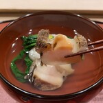 御料理 寺沢 - あわびは丸々一個分