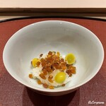 御料理 寺沢 - 一年熟成の唐墨と銀杏の飯蒸し