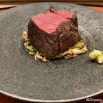 御料理 寺沢 - 鹿肉フィレの備長炭焼