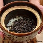 御料理 寺沢 - 香茸とホロホロ島の炊込みごはん