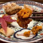 御料理 寺沢 - 自家製の蒸し海胆