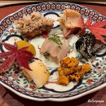 御料理 寺沢 - 八寸代わりの旬菜盛合せ
