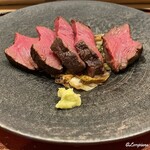 御料理 寺沢 - 鹿肉フィレの備長炭焼