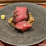 御料理 寺沢 - 鹿肉フィレの備長炭焼