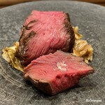 御料理 寺沢 - 鹿肉フィレの備長炭焼に岩塩