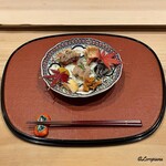 御料理 寺沢 - 八寸代わりの旬菜盛合せ