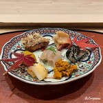 御料理 寺沢 - 八寸代わりの旬菜盛合せ