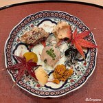 御料理 寺沢 - 八寸代わりの旬菜盛合せ