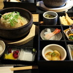 Kushiyaki Saizen Nagomi -  筍ご飯の白そぼろあんかけ石焼膳