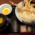 うどん 蔵十 -  釜玉ゲソ天付定食