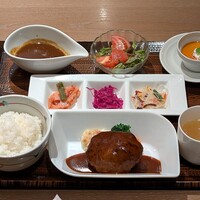 洋食 麦星 by グリル満天星 麻布十番 日本橋髙島屋店 - 洋食 麦星 by グリル満天星 ＠日本橋高島屋 洋食小鉢膳 税込1,760円 ハンバーグ・帆立カレーソースを選んで