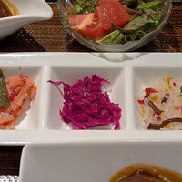 洋食 麦星 by グリル満天星 麻布十番 日本橋髙島屋店 - 洋食 麦星 by グリル満天星 ＠日本橋高島屋 洋食小鉢膳の3種類の彩りが素敵な副菜