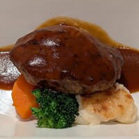 洋食 麦星 by グリル満天星 麻布十番 日本橋髙島屋店 - 洋食 麦星 by グリル満天星 ＠日本橋高島屋 洋食小鉢膳で選んだデミグラスソースが掛けられるハンバーグ