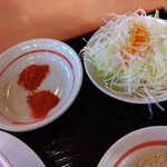 幸楽苑 - 千切りネギ＆唐辛し