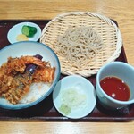 㐂道庵 - 天丼セット   1060円