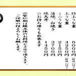 武蔵屋 - お品書き　出典：武蔵屋HPより