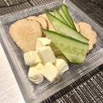 日本酒バルおちょこ。 - いぶりがっことクリームチーズ