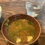 珈琲と味の店 ポピー - でがらしみそ汁到着