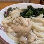 手打ちうどん 上を向いて - ぶるぷる鶏皮
