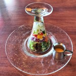 アンジュ 梶ヶ谷店 - ツリーサラダ（自家製人参ドレッシング）