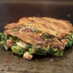 お好み焼屋みっちゃん - みっちゃんのカラッと「ねぎ焼き」！豚バラかりかり