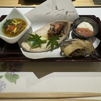 鮨 青海 - 煮凝り、タコの柔らか煮、トコブシ、マスカルポーネ