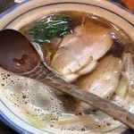 烈志笑魚油 麺香房 三く - 魚介の旨味に溺れちゃいそう〜♥︎かけラーメン