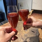 277916555 - ロゼの泡でかんぱ〜い&Merry Xmas♪
