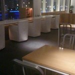 堂島リバーフォーラム　CAFE - 日曜の夜、お客さんは私達だけ☆
ライトアップされた川がキレイです